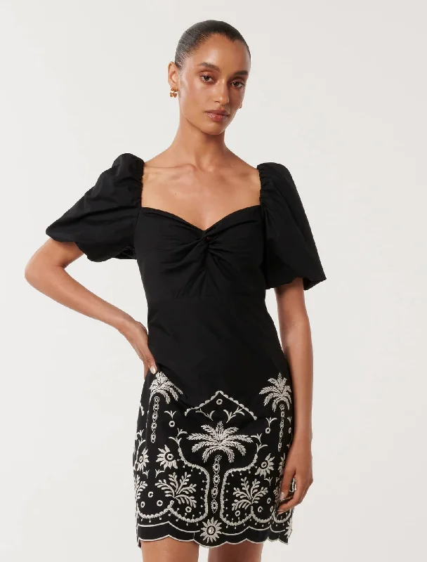 Shop and Save Mareesa Petite Twist Front Mini Dress