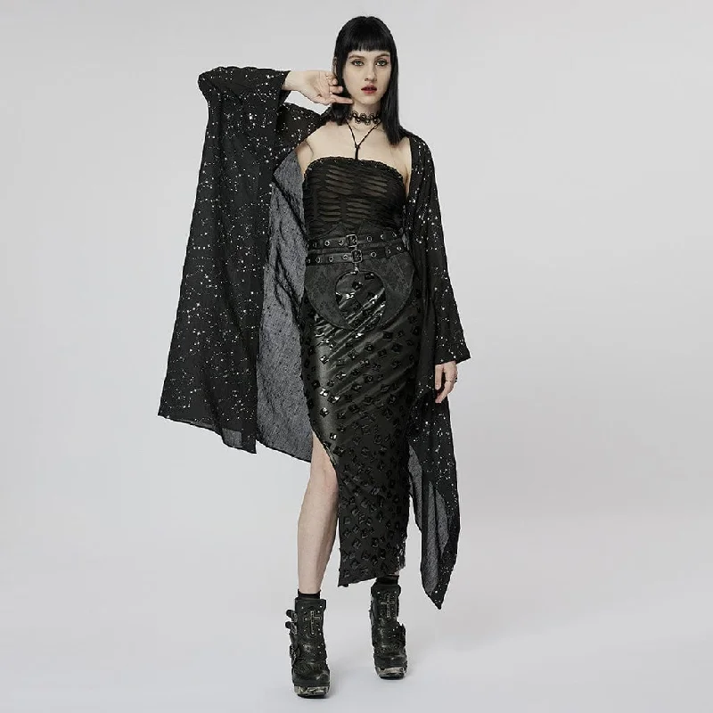 Sneak Peek Sale Women's Gothic Star Cutout Irregular Coat