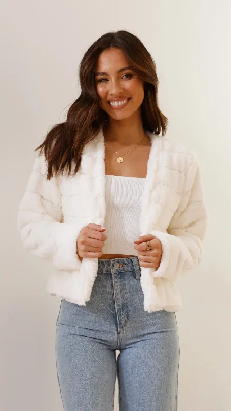 Crazy Savings Tully Crop Jacket - White