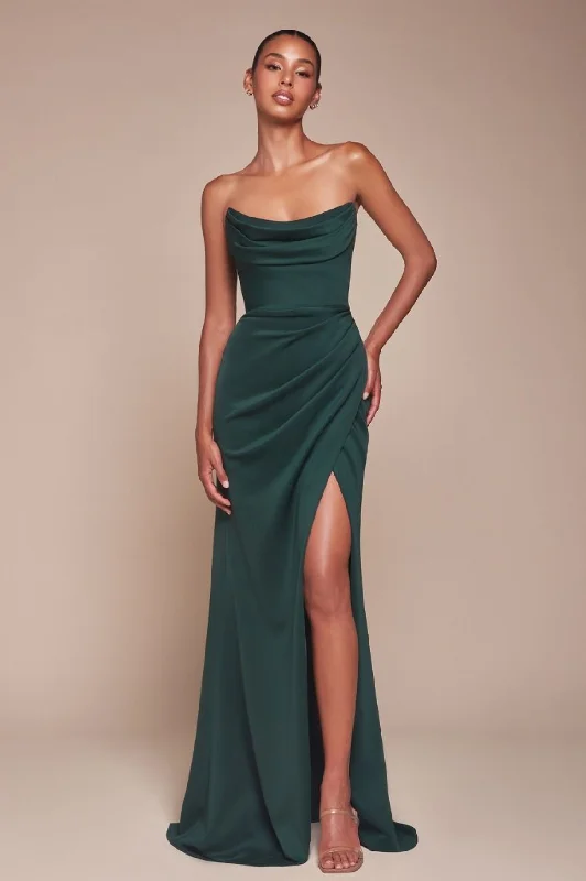 Big Savings Grasie Bodycon Strapless Gown | Emerald Green