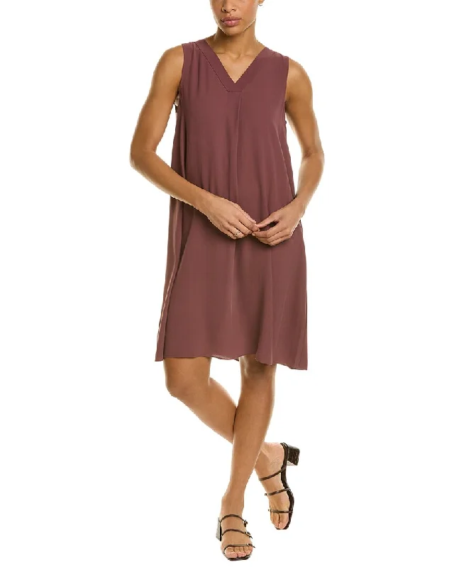 Lowest Prices EILEEN FISHER Crepe V-Neck Silk Shift Dress