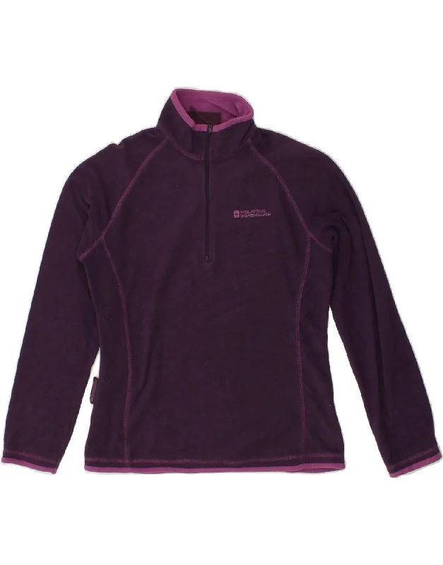 Closeout Sale MOUNTAIN WAREHOUSE Womens Zip Neck Fleece Jumper UK 10 Small Purple