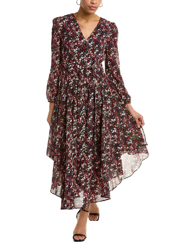 Midnight Madness Vince Camuto Handkerchief Midi Dress