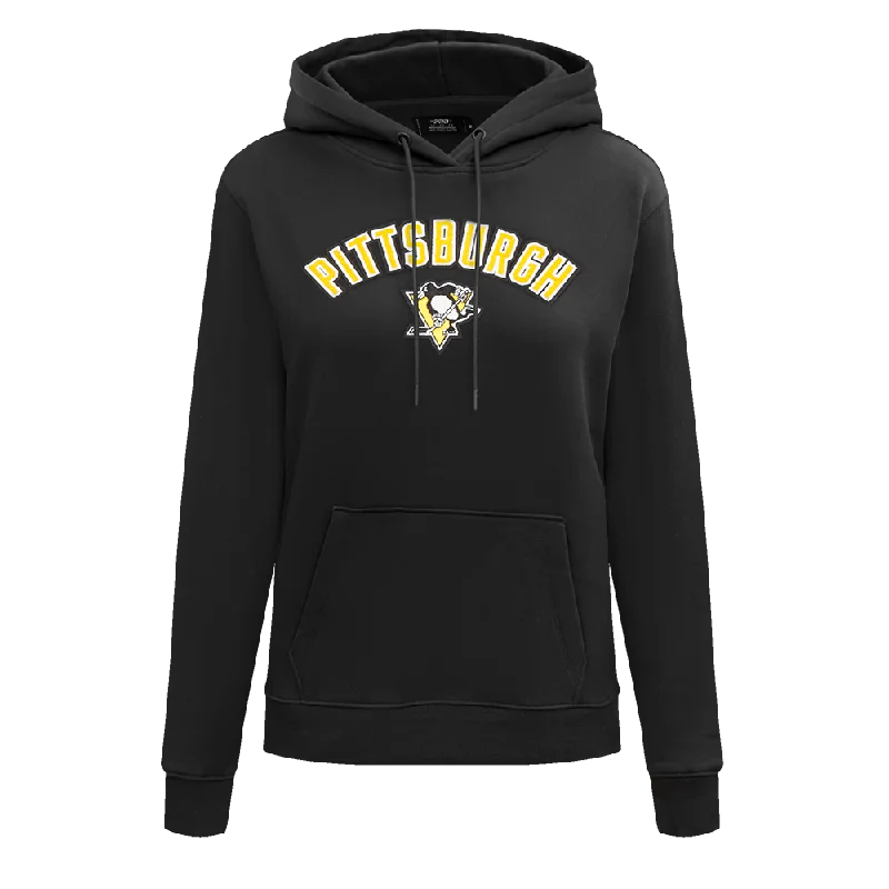 Markdowns NHL PITTSBURGH PENGUINS CLASSIC WOMEN'S FLC PO HOODIE (BLACK)